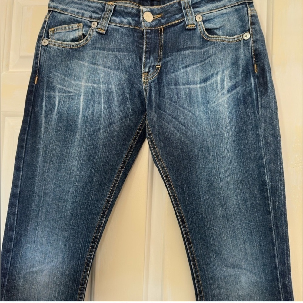 ✨EUC Angel Devil Italian Rhinestone Skinny Jeans western style light SZ 30